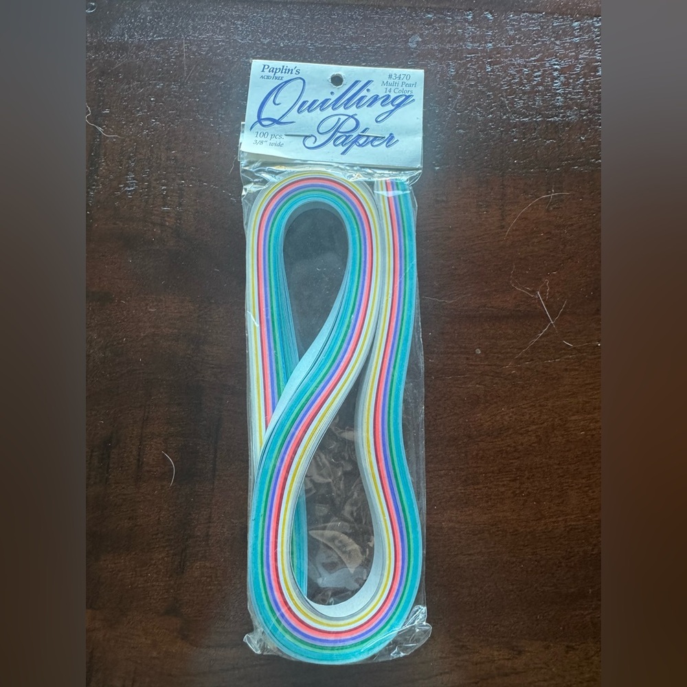 NEW Paplin’s Quilling Paper #3470 Multi Pearl 14 Colors 3/8” 100 Pcs